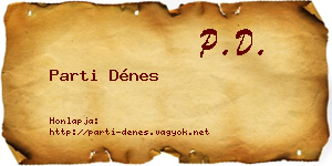 Parti Dénes névjegykártya
